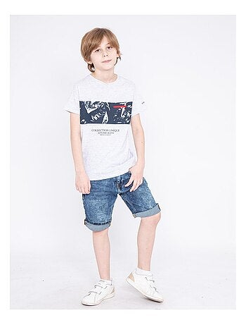 T-shirt col rond motifs NADIMO garçon