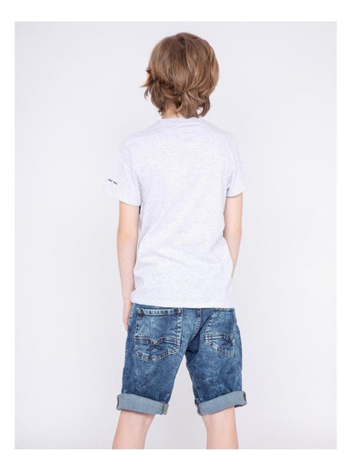 T-shirt col rond motifs NADIMO garçon - Kiabi