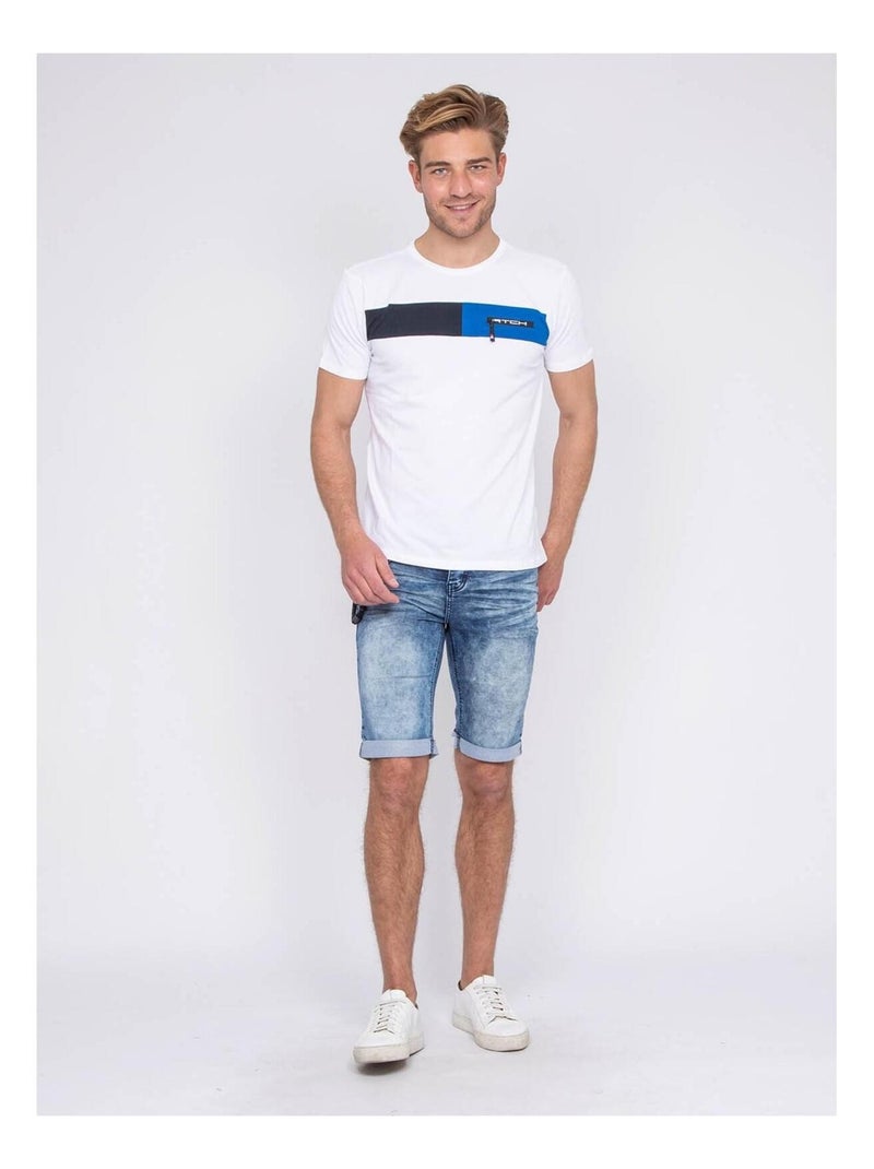 T-shirt col rond NAGAWIKA Blanc - Kiabi