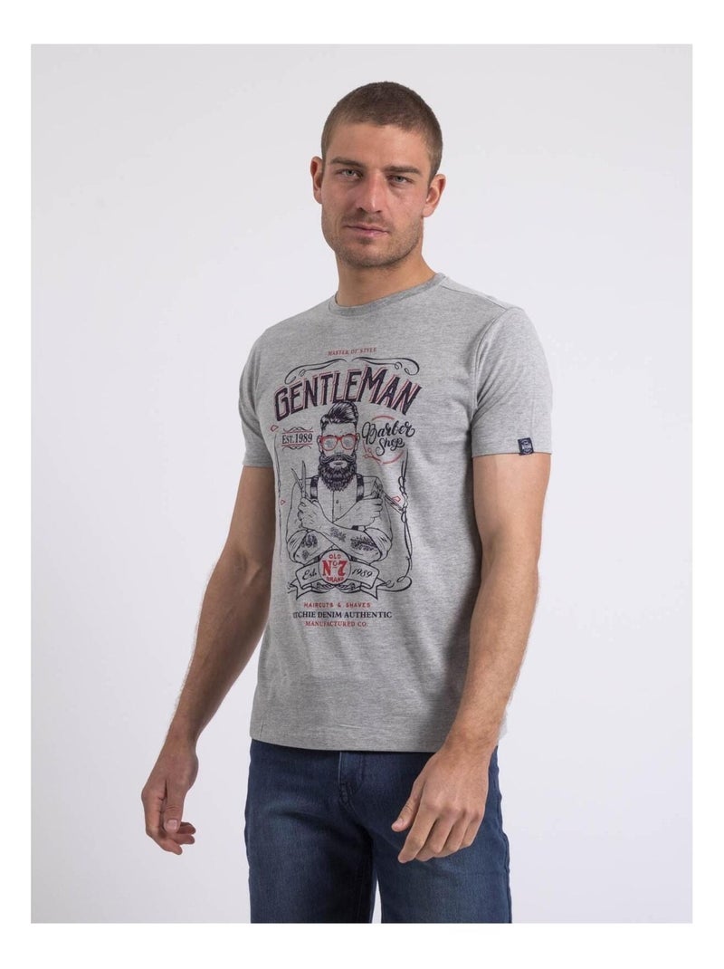 T-shirt col rond NAGORI Gris - Kiabi