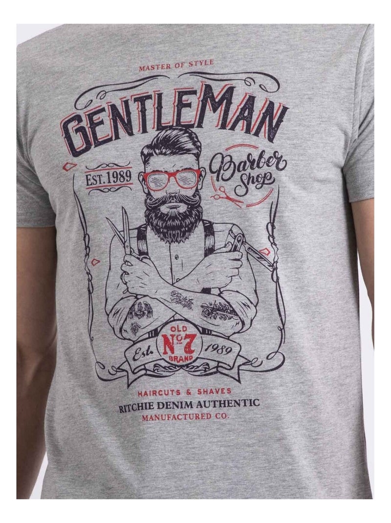 T-shirt col rond NAGORI Gris - Kiabi