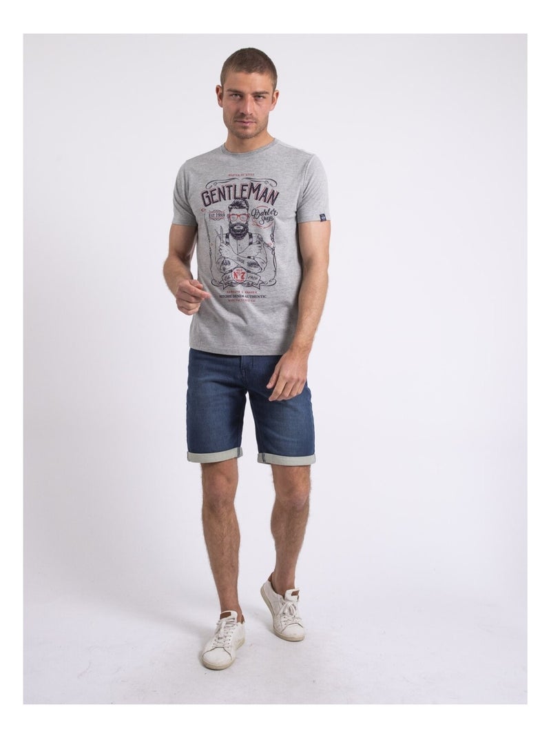 T-shirt col rond NAGORI Gris - Kiabi