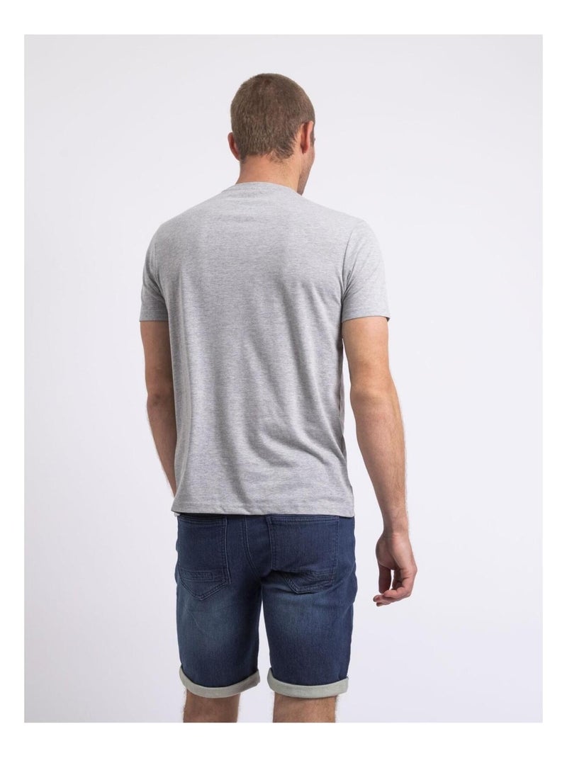 T-shirt col rond NAKIWOK Gris - Kiabi