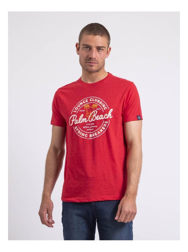 T-shirt col rond NAKIWOK Rouge - Kiabi