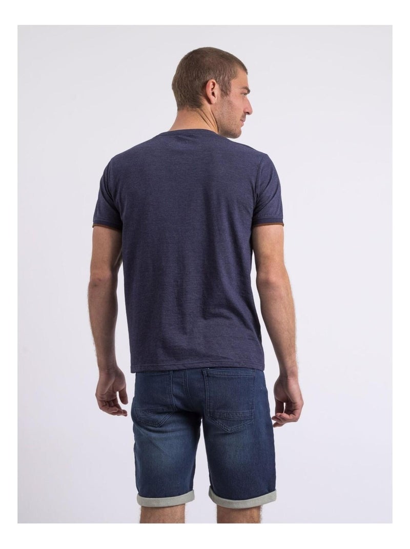 T-shirt col rond NAKOTOC Bleu marine - Kiabi