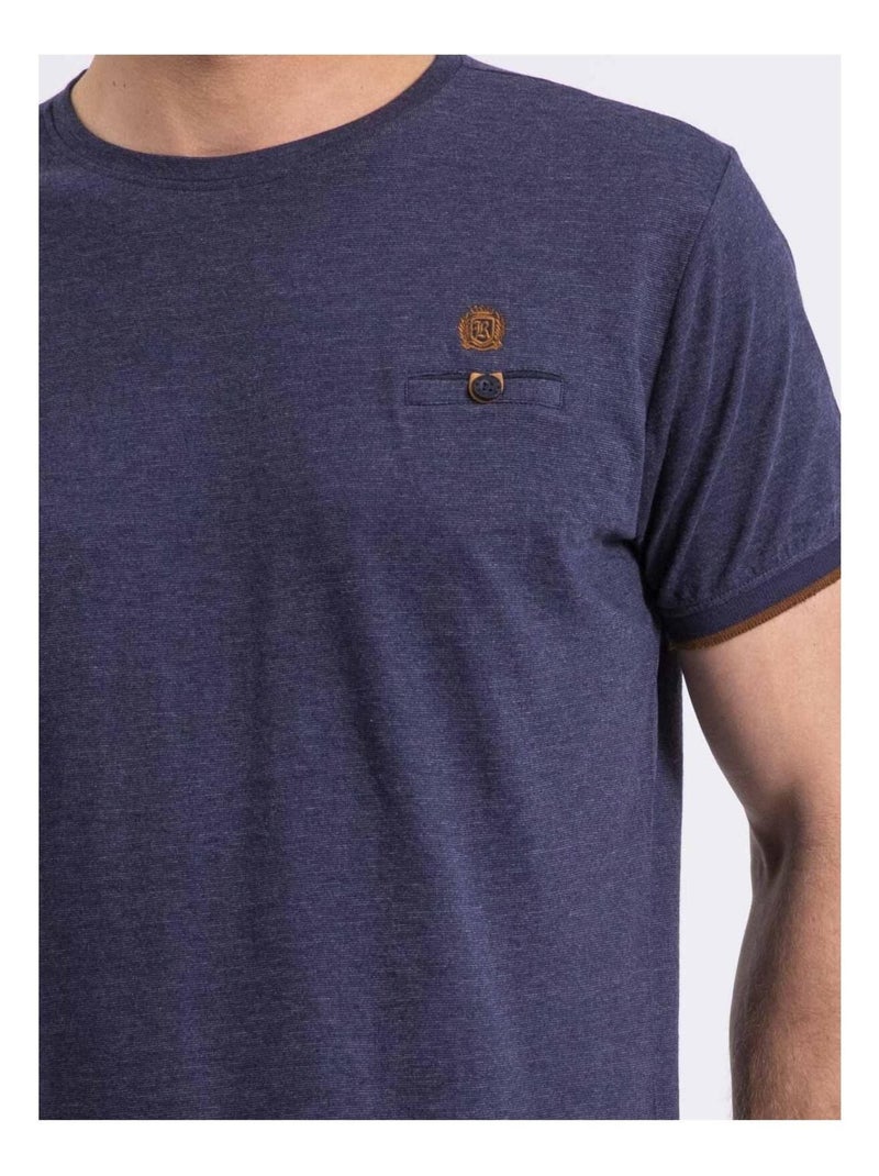 T-shirt col rond NAKOTOC Bleu marine - Kiabi