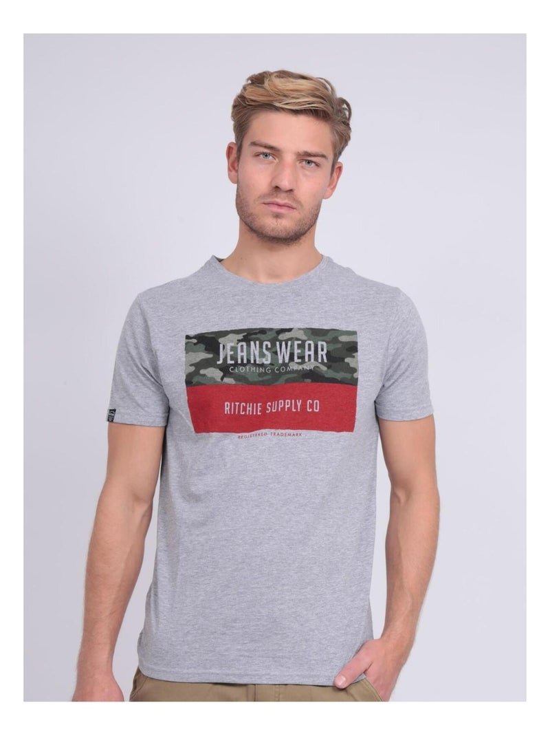 T-shirt col rond NALTINO Gris - Kiabi