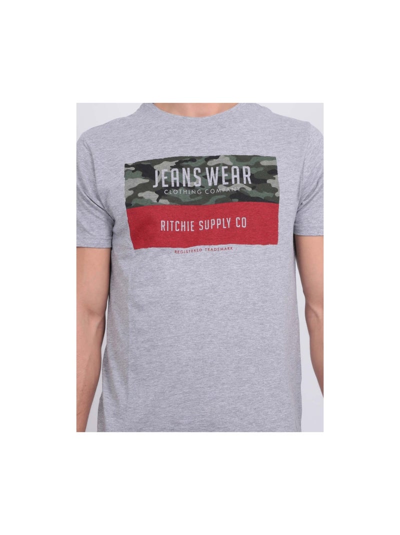 T-shirt col rond NALTINO Gris - Kiabi