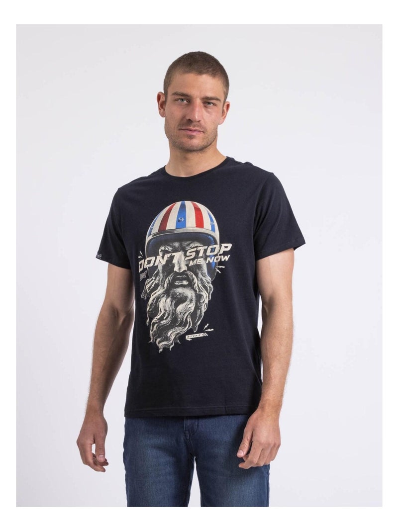 T-shirt col rond NALUBAD Bleu marine - Kiabi