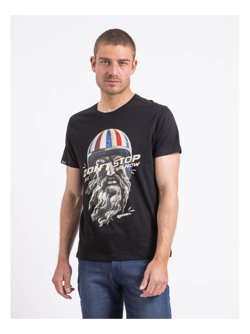 T-shirt col rond NALUBAD Noir - Kiabi