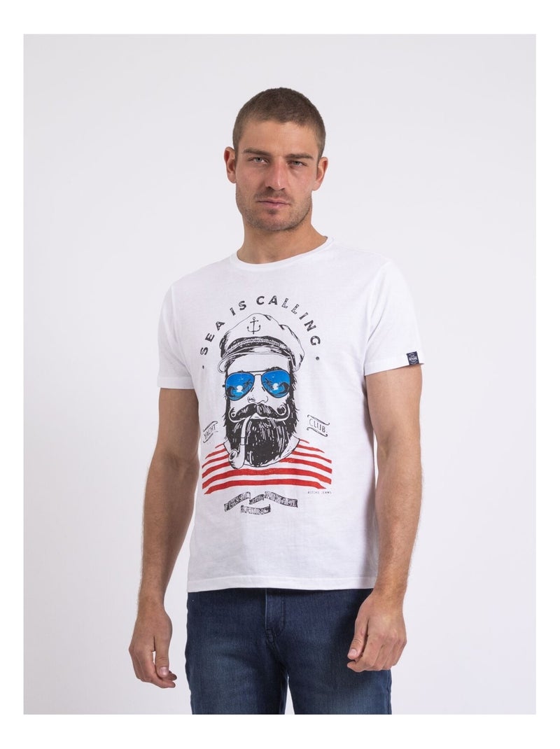 T-shirt col rond NALUPIRI Blanc - Kiabi