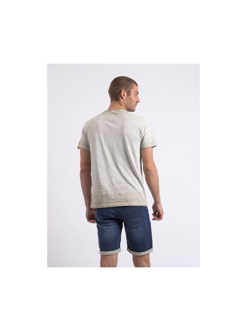 T-shirt col rond NAPAROT Beige - Kiabi