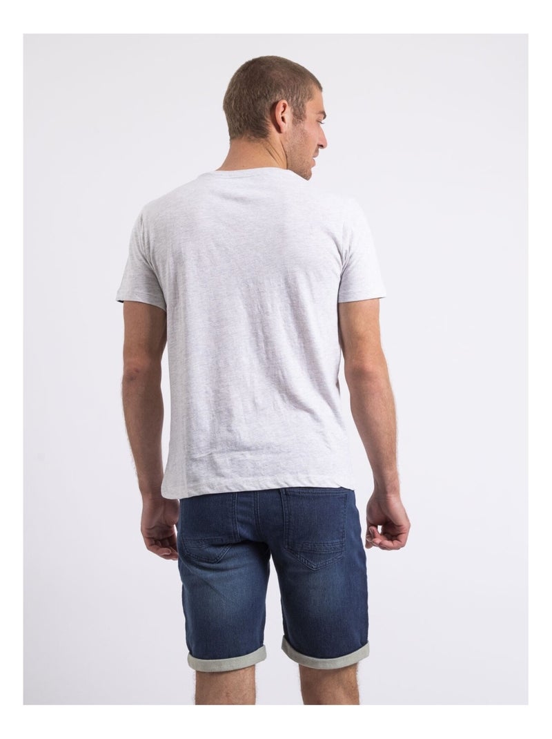 T-shirt col rond NAPLE Gris - Kiabi