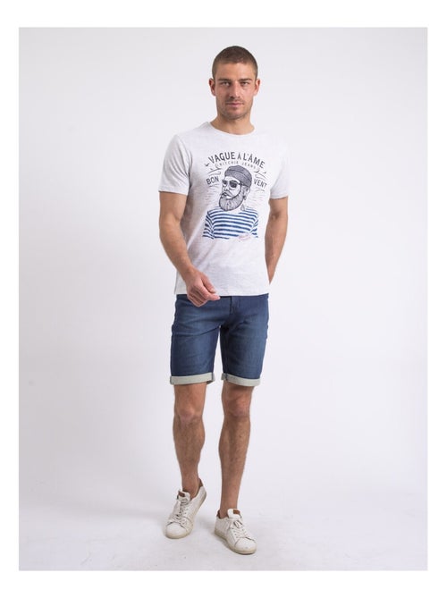 T-shirt col rond NAPLE - Kiabi