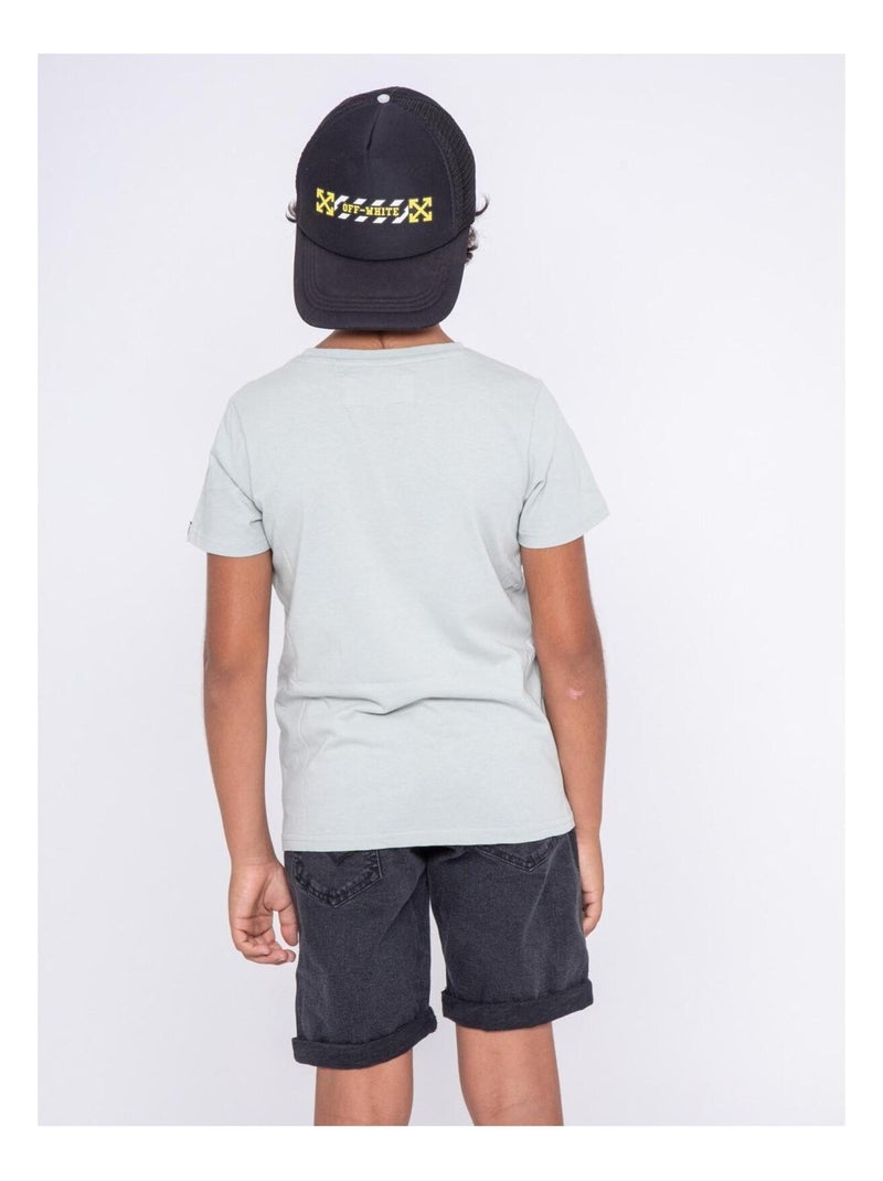 T-shirt col rond NEVEO garçon Gris - Kiabi
