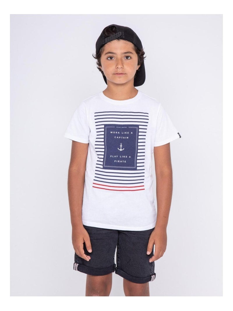 T-shirt col rond NEVEO-J Blanc - Kiabi