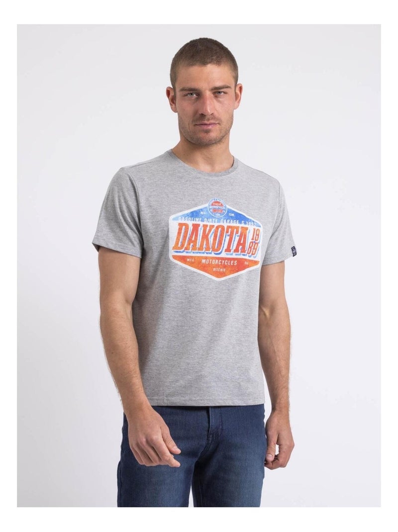 T-shirt col rond NIKOFUGA Gris - Kiabi