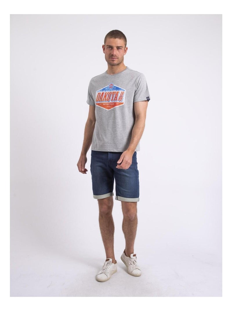 T-shirt col rond NIKOFUGA Gris - Kiabi