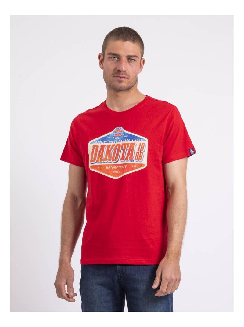 T-shirt col rond NIKOFUGA Rouge - Kiabi