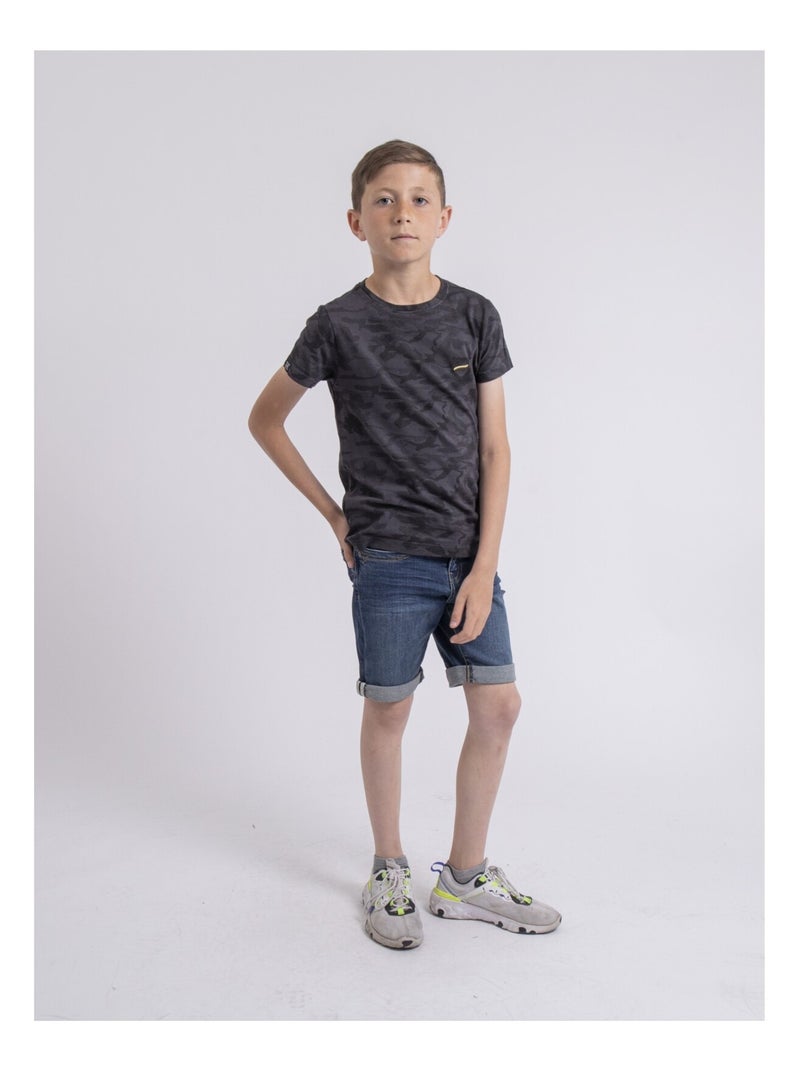 T-shirt col rond NILIMOUR garçon Gris - Kiabi
