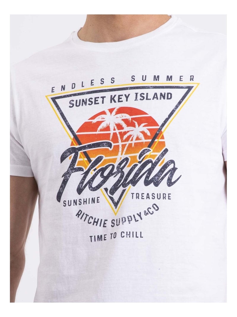 T-shirt col rond NILIPACK Blanc - Kiabi