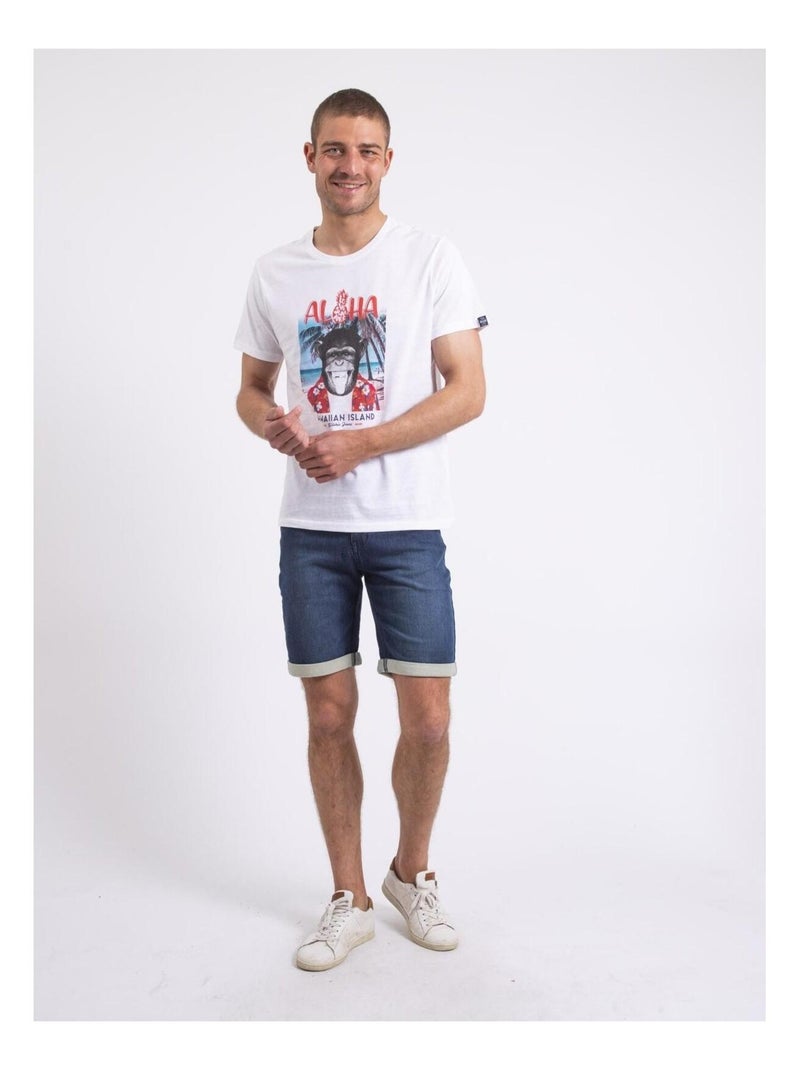 T-shirt col rond NIPAGOLO Blanc - Kiabi