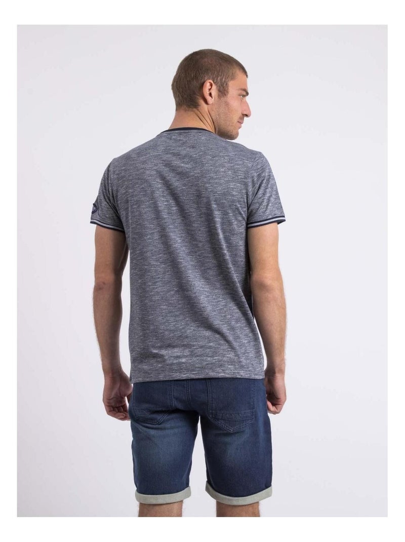 T-shirt col rond NIRADAM Bleu marine - Kiabi