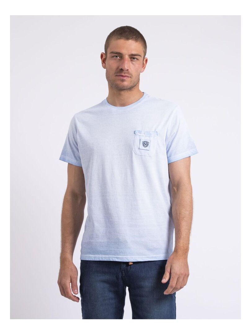 T-shirt col rond NIRAVELO Bleu ciel - Kiabi