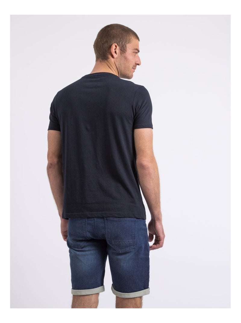 T-shirt col rond NIRAYMAN Bleu marine - Kiabi