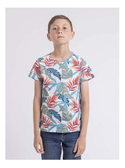 T-shirt col rond NIRINDO garçon - Kiabi