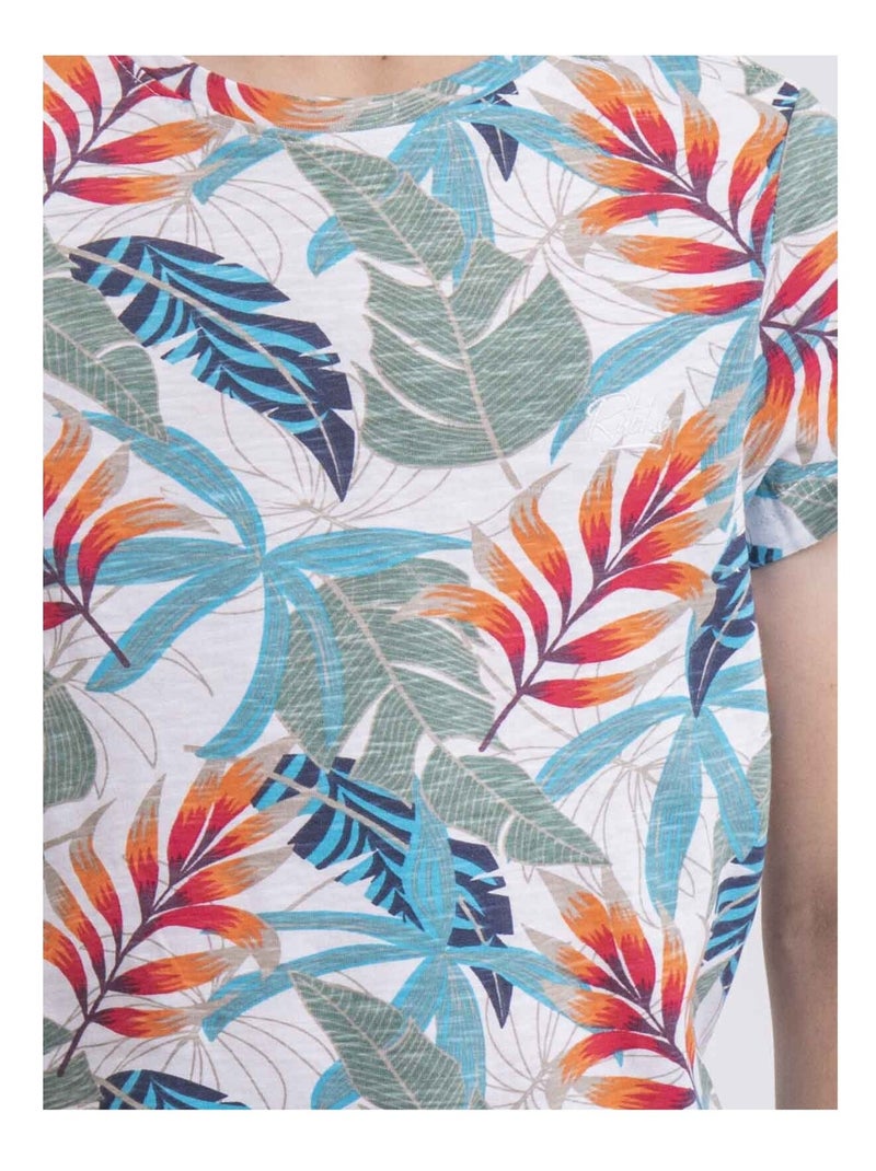 T-shirt col rond NIRINDO garçon Bleu - Kiabi