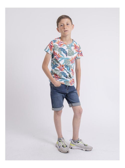 T-shirt col rond NIRINDO garçon - Kiabi