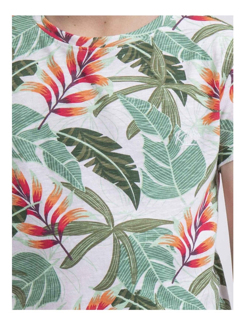 T-shirt col rond NIRINDO garçon Vert - Kiabi