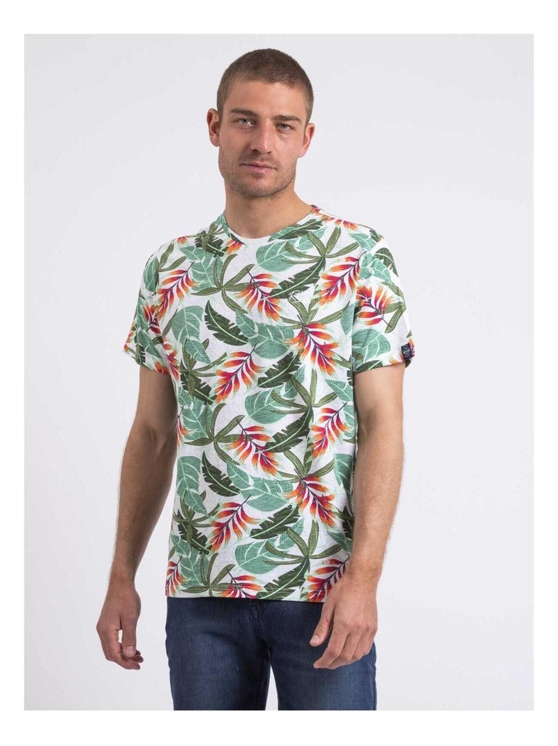 T-shirt col rond NIRINDO Vert - Kiabi