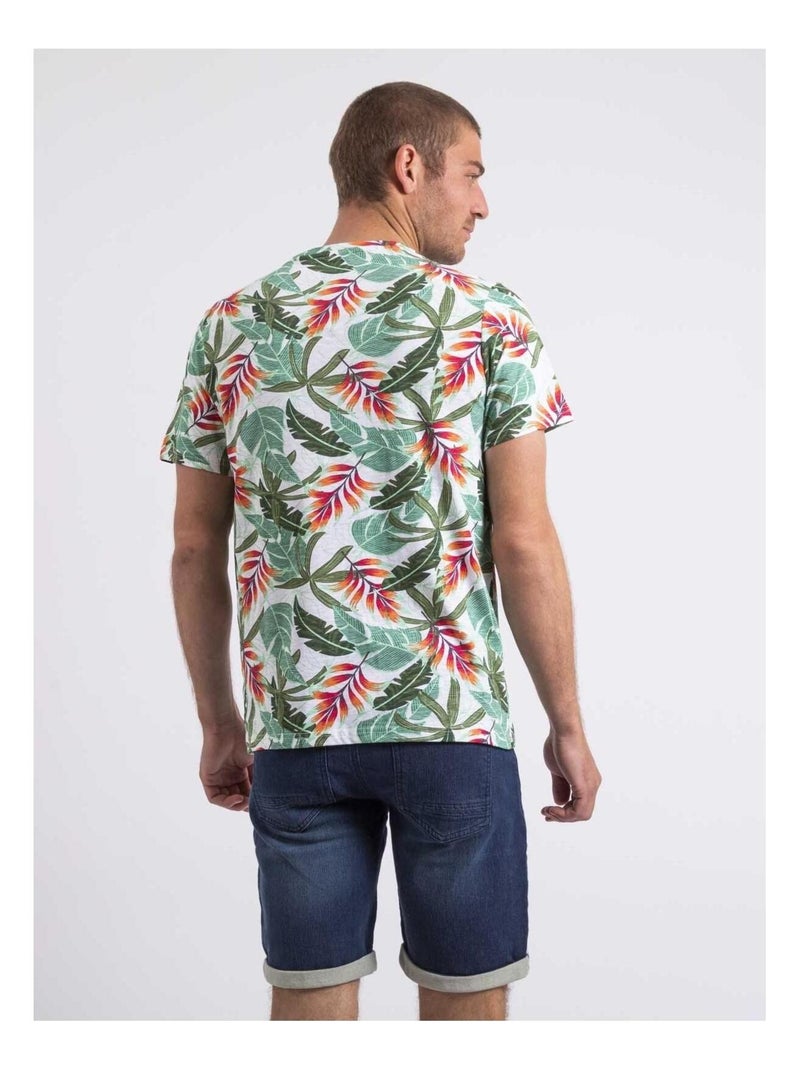 T-shirt col rond NIRINDO Vert - Kiabi