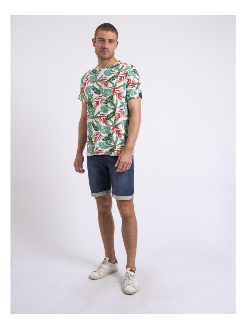 T-shirt col rond NIRINDO Vert - Kiabi