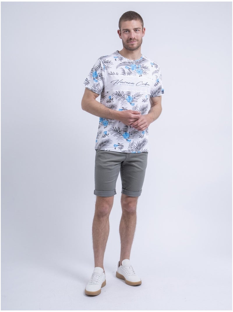 T-shirt col rond NIRITIX Bleu - Kiabi
