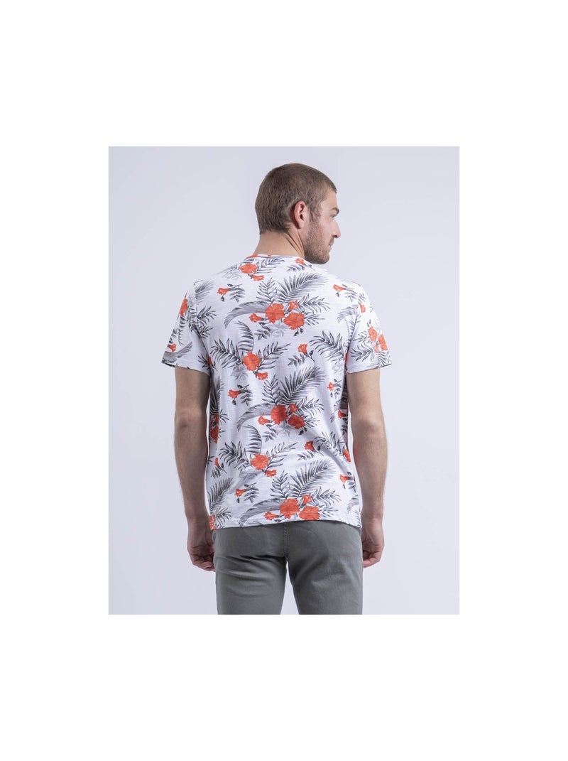 T-shirt col rond NIRITIX Orange corail - Kiabi