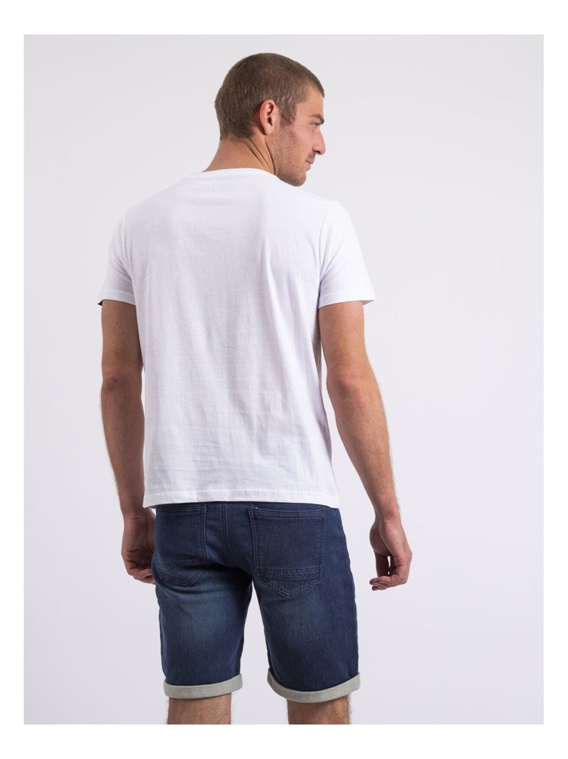 T-shirt col rond NIROULIO Blanc - Kiabi