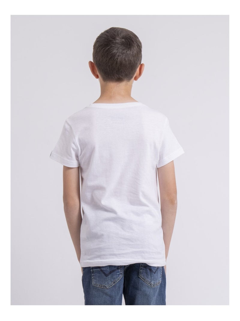 T-shirt col rond NIROULIO-J Blanc - Kiabi