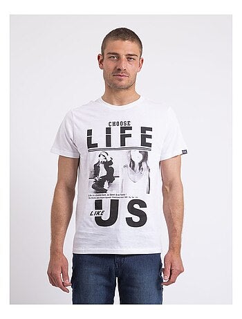 T-shirt Homme Mustang Basic Print - 100% Coton - Coupe Regular - Col Rond - Neuf Avec étiquettes