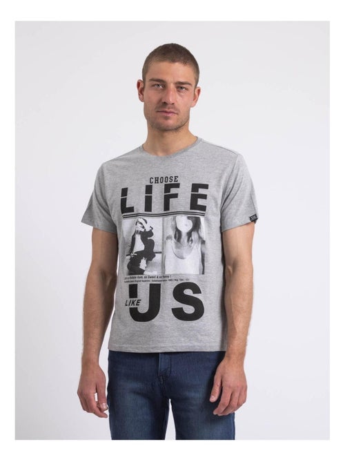 T-shirt col rond NIXIROCK - Kiabi