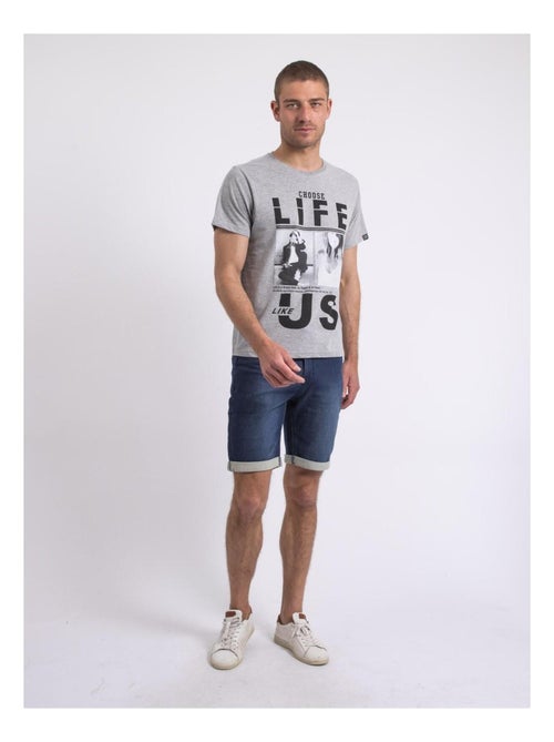 T-shirt col rond NIXIROCK - Kiabi