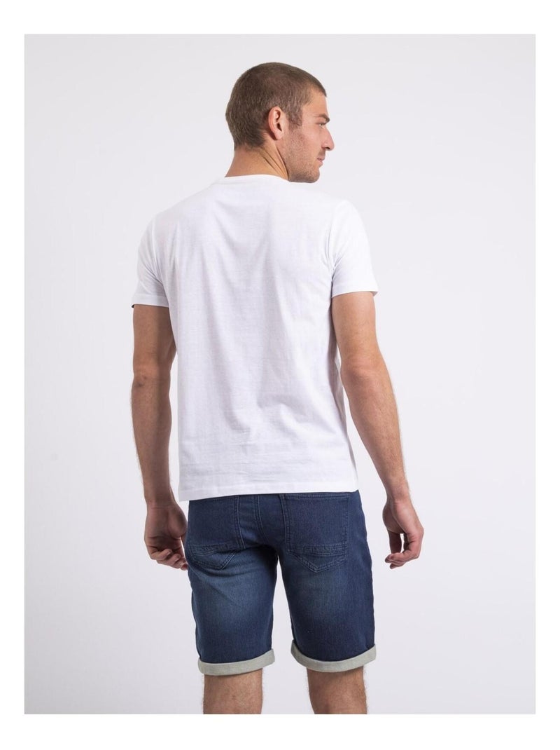T-shirt col rond NOLPIX Blanc - Kiabi