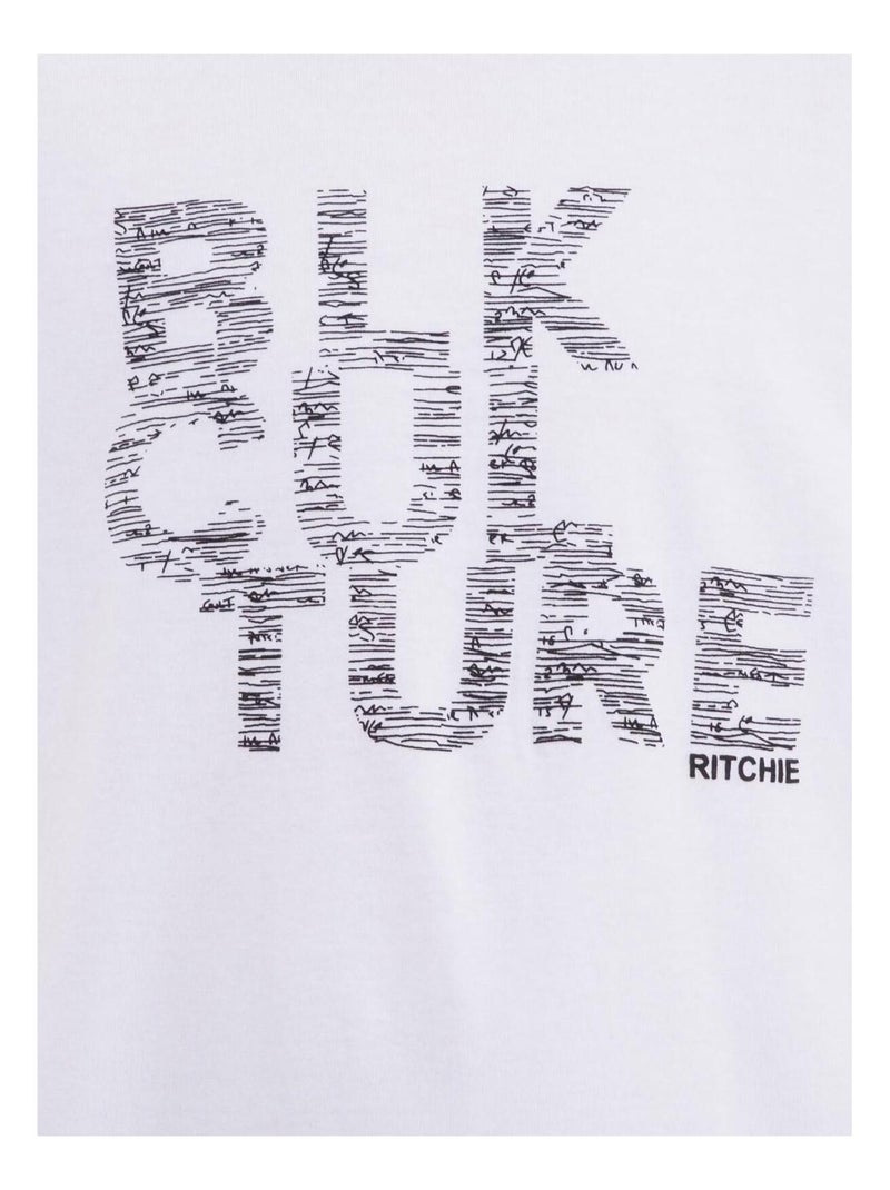T-shirt col rond NOMADE garçon Blanc - Kiabi