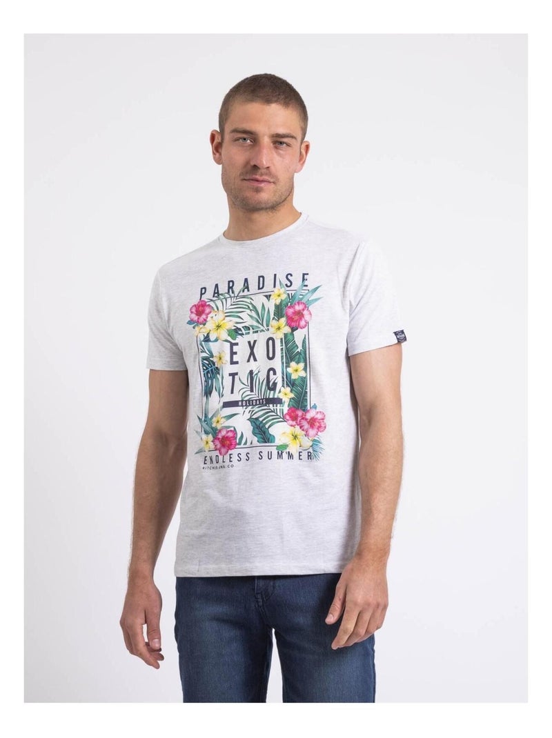 T-shirt col rond NOPAJOUX Ecru - Kiabi