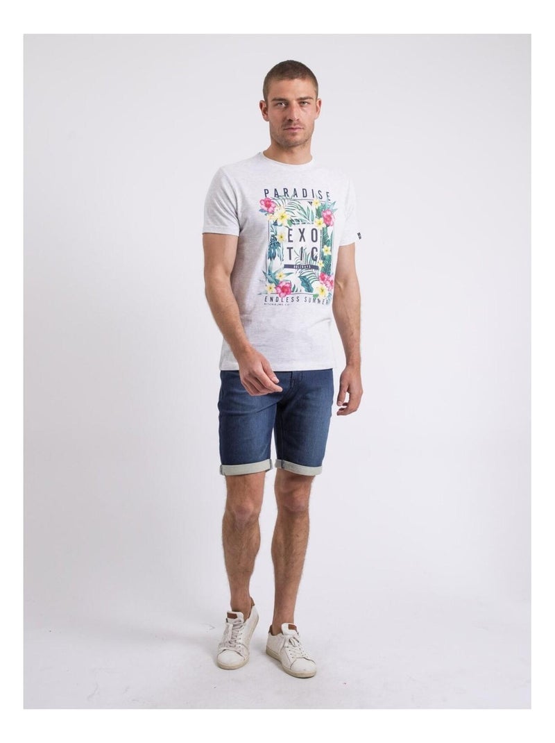 T-shirt col rond NOPAJOUX Ecru - Kiabi