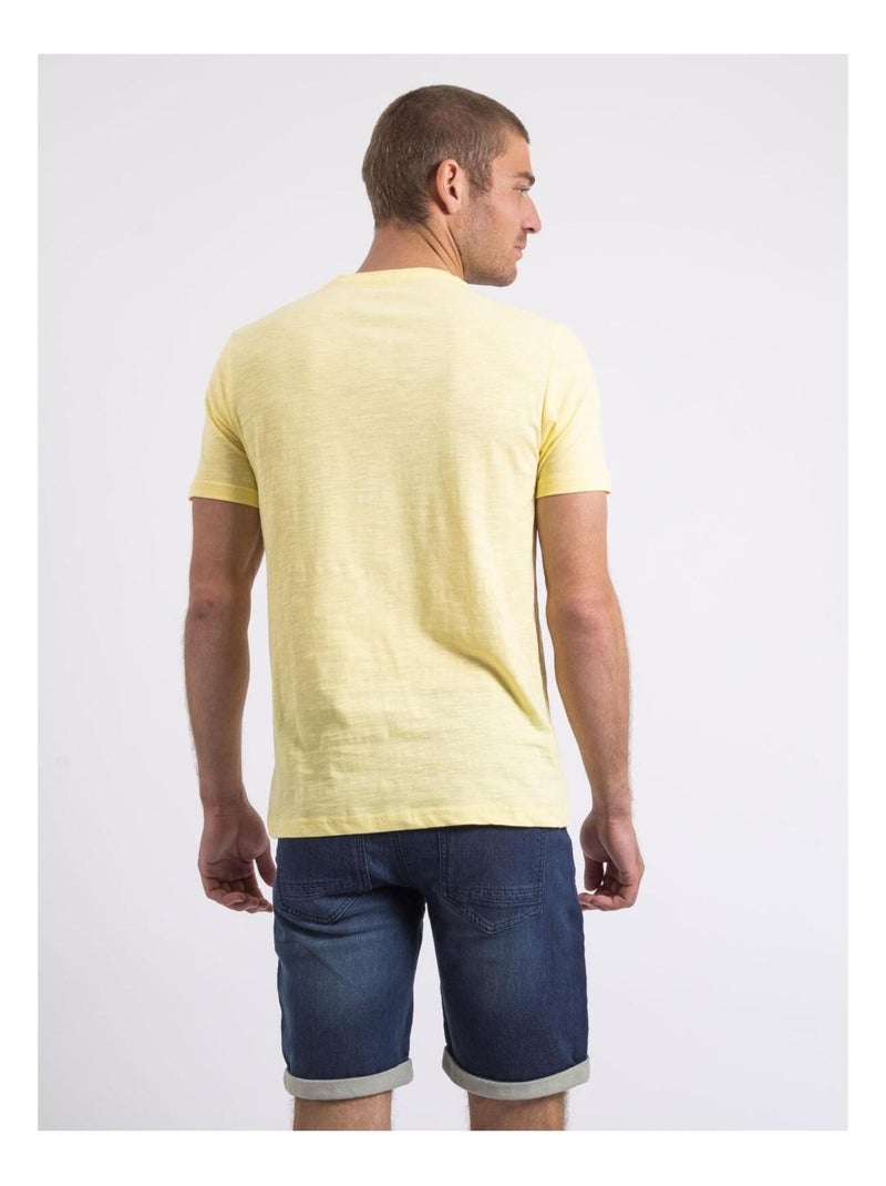 T-shirt col rond NOPAJOUX Jaune - Kiabi