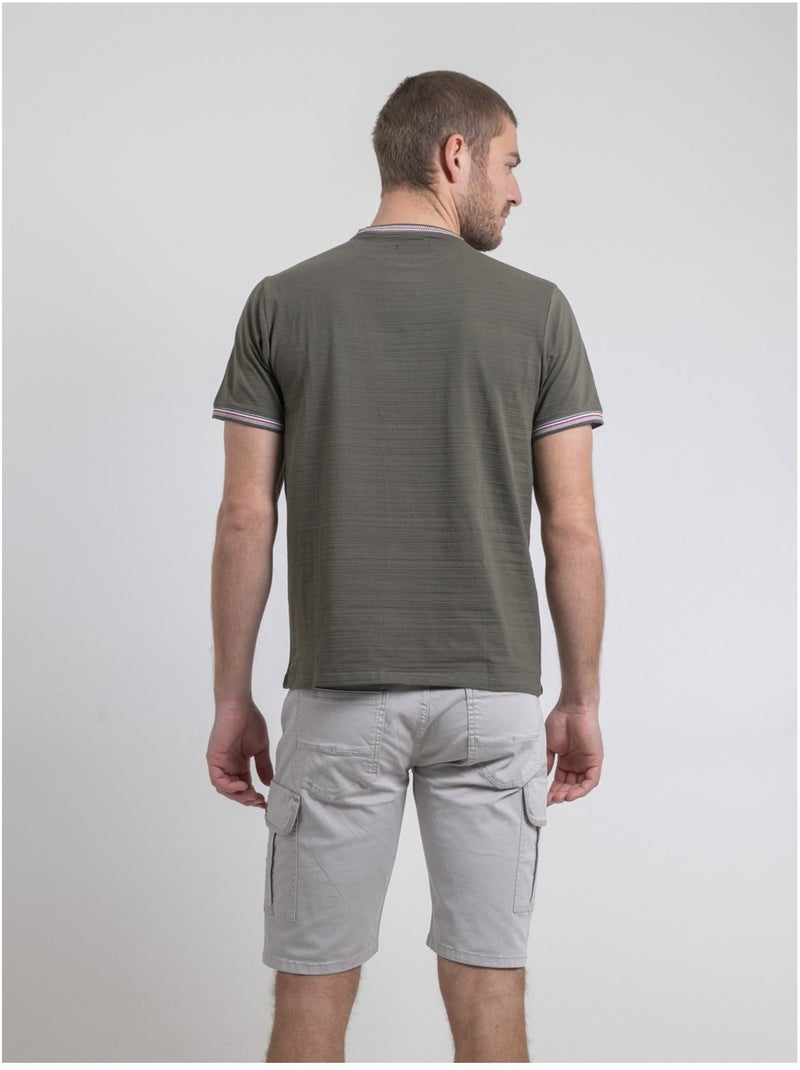 T-shirt col rond NOPILIAS Kaki - Kiabi