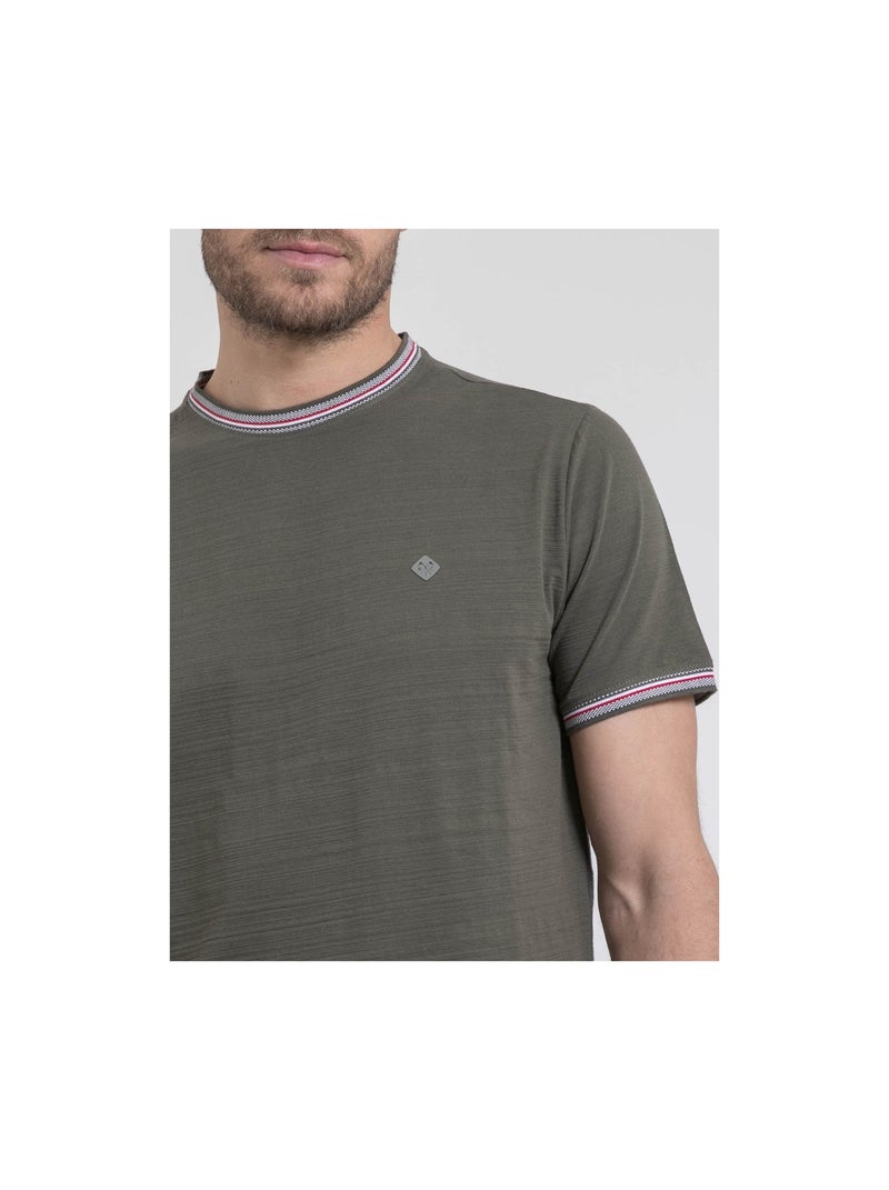 T-shirt col rond NOPILIAS Kaki - Kiabi